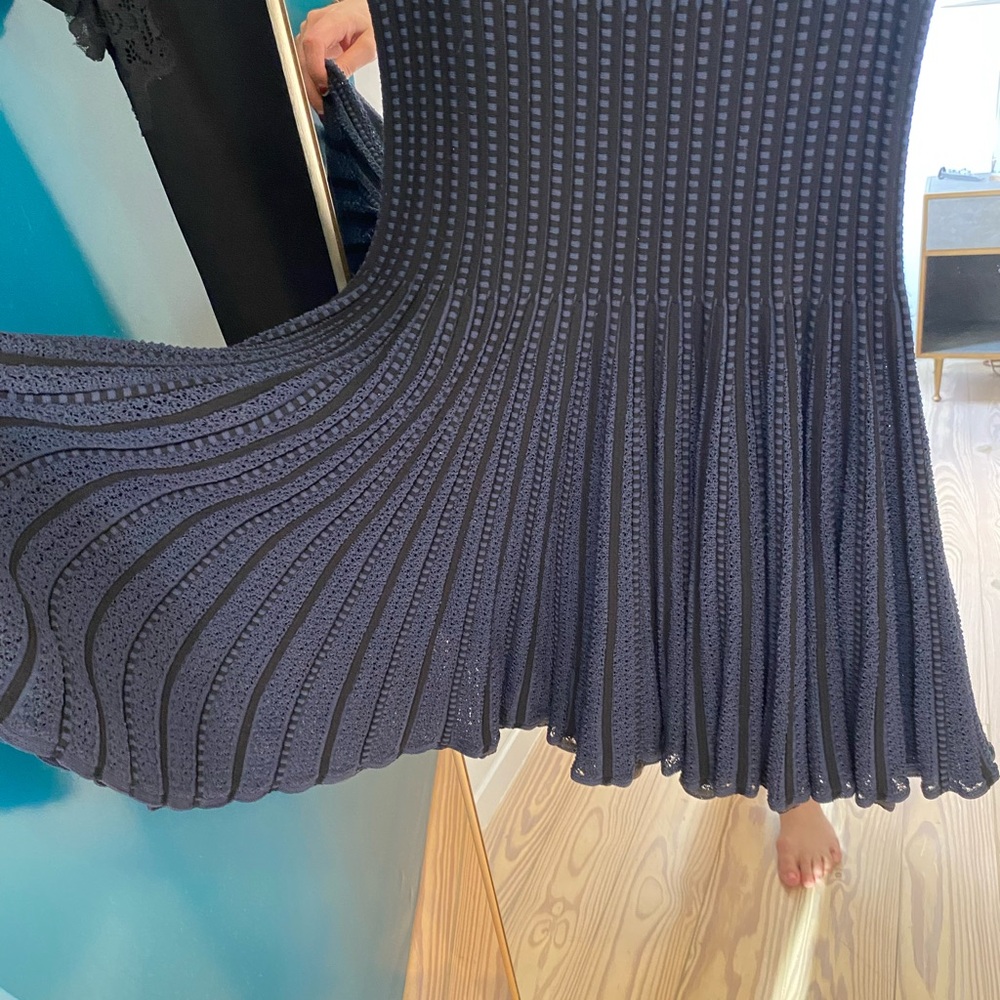 Theory Novelty Checker Knit Sleeveless Short Dress - Picture 9 of 16